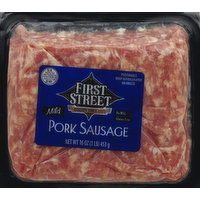 First Street Sausage, Pork, Mild - 16 Ounce