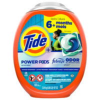 Tide + Detergent, Active Fresh, Febreze Capsules - 63 Each