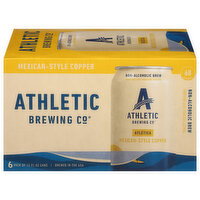 Athletic Brewing Co Mexican-Style Copper Non-Alcoholic Brew Atletica Beer - 6 Each