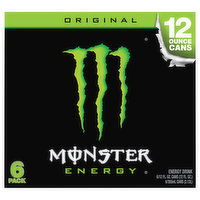 Monster Energy Drink, Original, 6 Pack, 72 Ounce