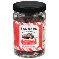 Sanders Sea Salt Caramels, Peppermint, Dark Chocolate - 18 Ounce