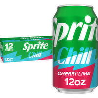 Sprite ® Chill Cherry Lime Natural Flavor Soda Soft Drink Cans - 12 Each