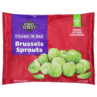 First Street Brussels Sprouts, Steams-in-Bag - 16 Ounce