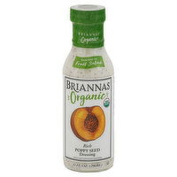 Briannas Dressing, Organic, Poppy Seed, Rich - 10 Fluid ounce