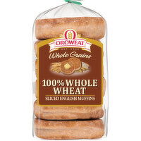 Oroweat Whole Wheat Pre-sliced English Muffins, 6 count, 13.75 oz - 6 Each