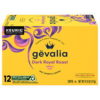 Gevalia Coffee, 100% Arabica, Dark, Royal Roast, K-Cup Pods - 6 Each