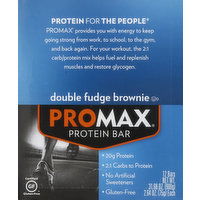 Promax Protein Bar, Double Fudge Brownie - 12 Each