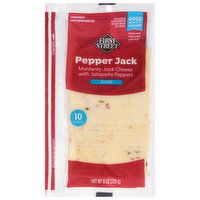 First Street Cheese, Pepper Jack, Slices - 10 Each