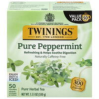Twinings Caffeine-Free Pure Peppermint Herbal Tea Value Pack - 50 Each