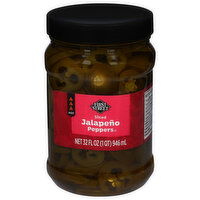 First Street Jalapeno Peppers, Sliced, Hot - 32 Fluid ounce