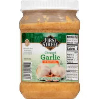 First Street Garlic in Olive Oil, Chopped, 32 Ounce