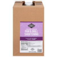 First Street Pan & Grill Shortening, Creamy Liquid, 560 Ounce