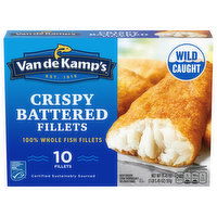 Van de Kamp's Fish Fillets, 100% Whole, Crispy Battered - 10 Each