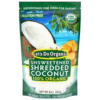 Let's Do Organic Unsweetened Shredded Coconut - 8 Ounce