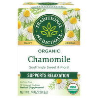 Traditional Medicinals Tea Bags Chamomile Organic Herbal Supplement