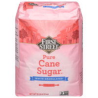 First Street Cane Sugar, Pure, White Granulated, 160 Ounce