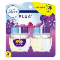 Febreze Plug In Air Freshener Scented Oil Refill Gain Moonlight Breeze, 2ct, 1.75 Fluid ounce