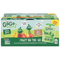 GoGo Squeez Apple Sauce, Apple Apple, Family Size - 20 Each