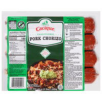 Cacique Pork Chorizo, Traditional, 4 Each