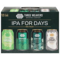 Three Weavers Beer, IPA For Days, Mix Pack, 12 Pack - 12 Each