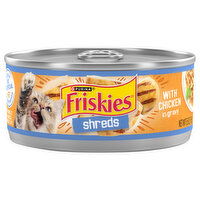 Friskies Cat Food, with Chicken in Gravy, Shreds, Adult - 5.5 Ounce