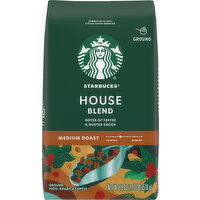 Starbucks Coffee, Ground, Medium Roast, House Blend - 18 Ounce