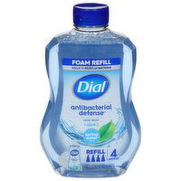 Dial Dial Antibacterial Defense Foaming Hand Soap Refill, Kills 99.99% of Bacteria* & Leaves Skin Feeling Soft, #1 Dr Recommended Brand**, Vegan Formula, With Aloe, Spring Water Scent, 30 Fl Oz (Pack of 4) - 30 Fluid ounce