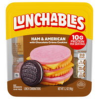 Lunchables Ham & American with Chocolate Creme Cookies Lunch Combinations - 3.2 Ounce