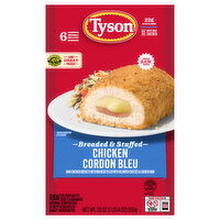 Tyson Breaded & Stuffed Chicken Cordon Bleu - 6 Each