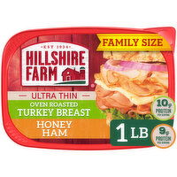 Hillshire Farm Hillshire Farm® Ultra Thin Sliced Deli Lunch Meat, Oven Roasted Turkey Breast and Honey Ham, 16 oz