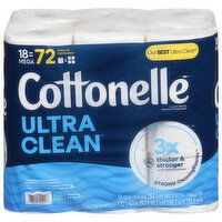 Cottonelle Toilet Paper, Mega Rolls, 1-Ply, 18 Each