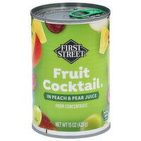 First Street Fruit Cocktail in Peach and Pear Juice From Concentrate, 15 Ounce