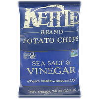 Kettle Brand Potato Chips, Sea Salt & Vinegar - 7.5 Ounce