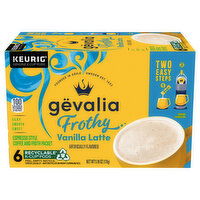 Gevalia Coffee and Froth Packet, Vanilla Latte, Espresso Style, K-Cup Pods - 6 Each