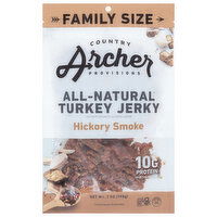 Country Archer Provisions All-Natural Hickory Smoke Family Size Turkey Jerky - 7 Ounce