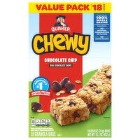Quaker Granola Bars, Chocolate Chip, Chewy - 15.2 Ounce