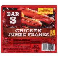 Bar S Franks, Jumbo, Chicken - 16 Ounce