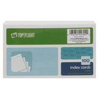 Top Flight Index Cards, Ruled - 100 Each