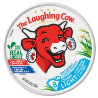 The Laughing Cow Cheese Wedges, Creamy Light, Spreadable - 8 Each