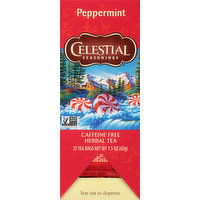 Celestial Seasonings Herbal Tea, Caffeine Free, Peppermint, Tea Bags - 25 Each