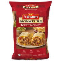 El Monterey Chimichangas, Shredded Steak, Cheese & Rice - 12 Each