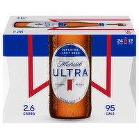 Michelob Ultra Beer, Light, Superior, 24 Each