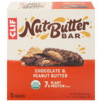 Clif Nut Butter Bar, Chocolate & Peanut Butter, 5 Each