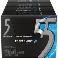 5 5 GUM Peppermint Cobalt Sugar Free Chewing Gum - 150 Each