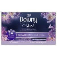 Downy Infusions Mega Dryer Sheets, CALM, Lavender, 80 Each