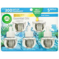 Air Wick Scented Oil Refills, Fresh Waters, 5 Each