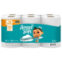 Angel Soft 2-Ply Mega Rolls Unscented Mega Rolls Bathroom Tissue - 12 Each