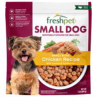 Freshpet Dog Food, Small Bites, Small Dog, Chicken Recipe with Carrots & Cranberries - 1 Pound