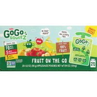 GoGo Squeez Applesauce, Fruit on the Go, Variety Pack, Family Size - 20 Each