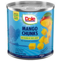 Dole Mango Chunks, in a Blend of 100% Juice, No Sugar Added - 15.25 Ounce